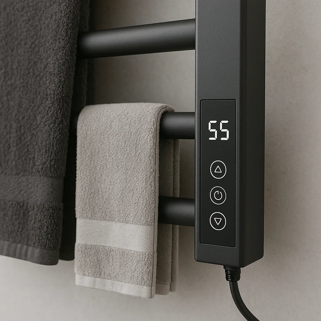 Mini Electric Towel Warmer Black Spa Dryer With Rail Machine Stand Steel Bathroom Accessory For Home Use Wet Heated Hanger