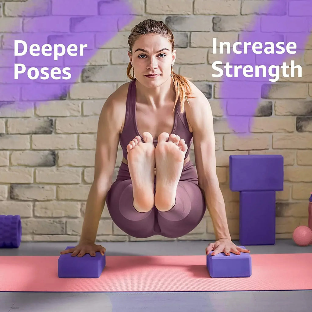 2/1PCS EVA Gym Blocks Foam Brick Training Exercise Fitness Equipment Dance Yoga Auxiliary Tool Stretching Body Shaping