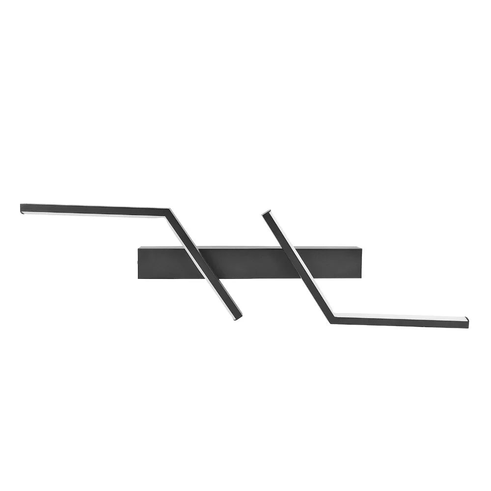 AC 85-265V LED Wall Lights 3 Color Temperature CRI 80 Wall Sconce Fixtures Black Line Design Metal Iron Art Wall Light Fixtures