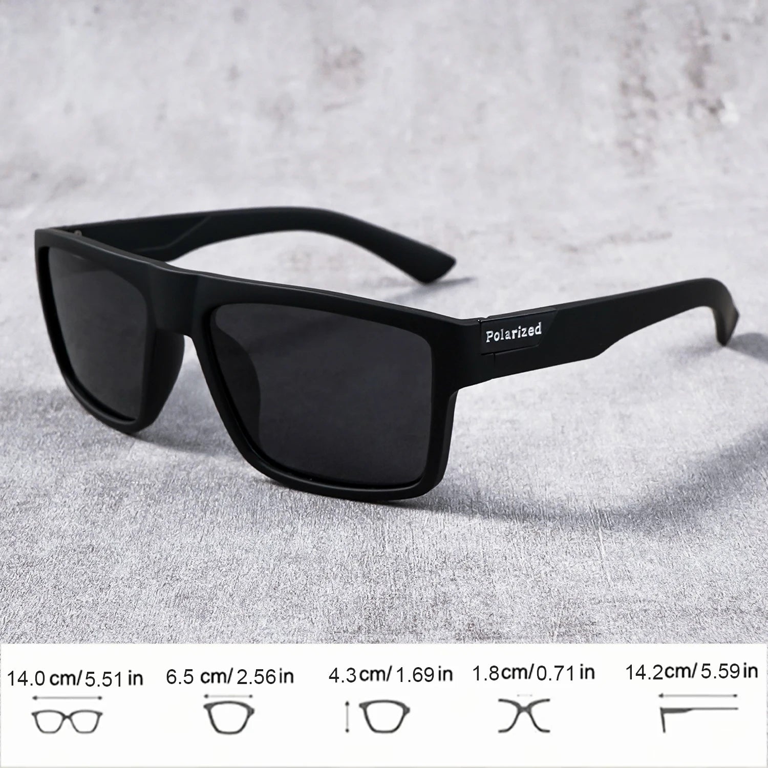 Fishing Sunglasses Square Polarized Sun Glasses Sunnies UV400 Driving Cycling Sport Shades Anti Glare Outdoor Eyewear for Unisex