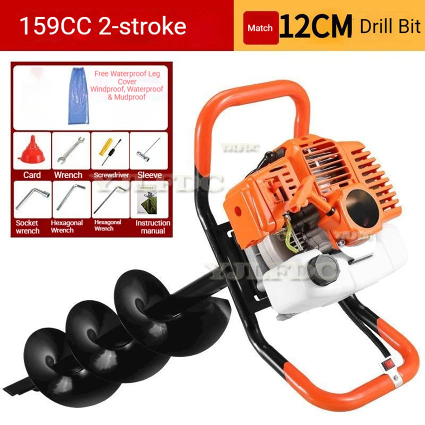 EfficientDrilling Machine High-power Digging Tunneling Machine Agricultural Pile Driving 5.9KW Tree Machine Soil Drilling Mach