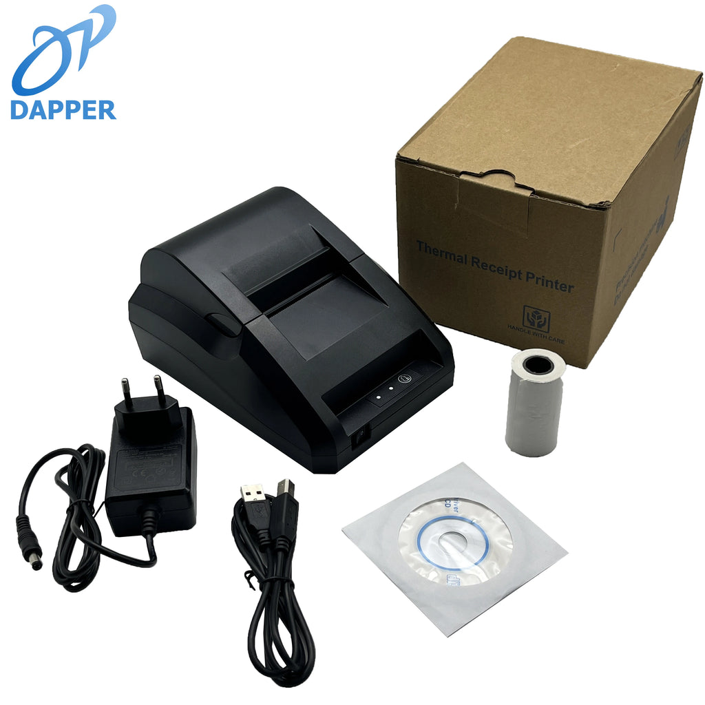 Small Desktop Thermal POS Receipt Printer for Retail Wireless Bluetooth Invoice Printing Machine with Cash Drawer