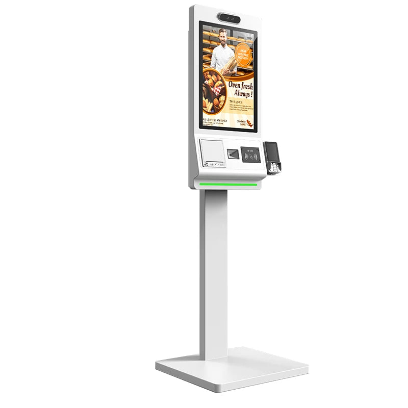 27-Inch Factory Kiosk for Aliexpress, Touch Screen LCD QR Thermal Printer RFID Android Windows Self-Service