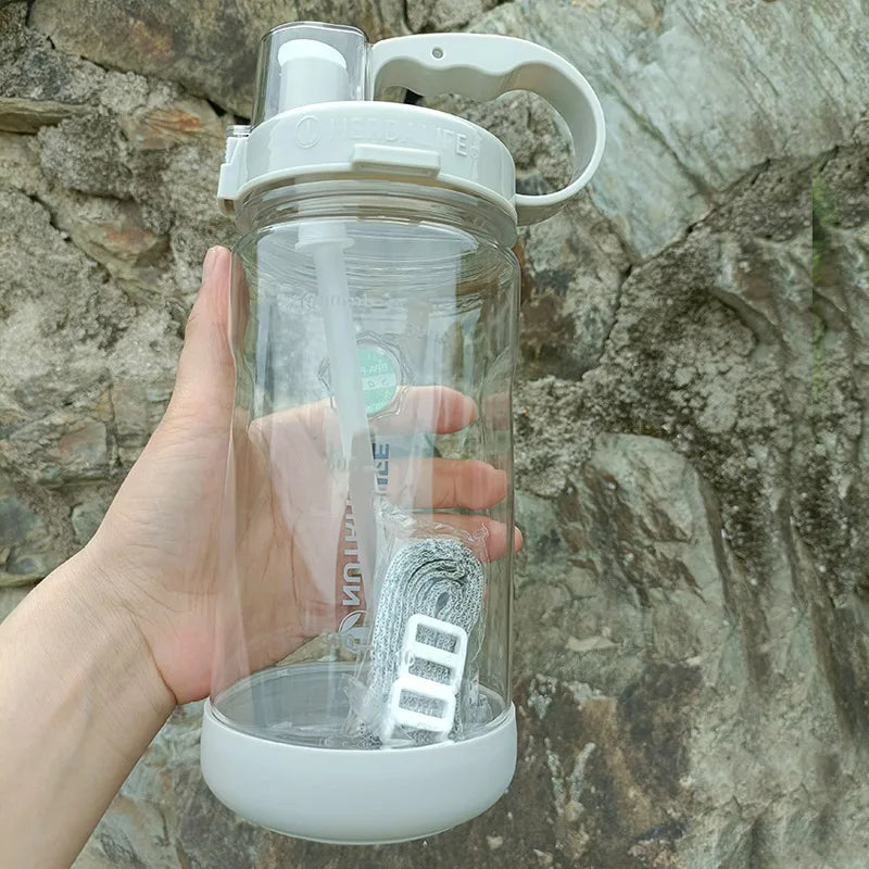 1 Liter Water Bottle Motivational Sports Bottle Leak Proof Plastic Drinking Cup Outdoor Travel Gym Fitness Jugs