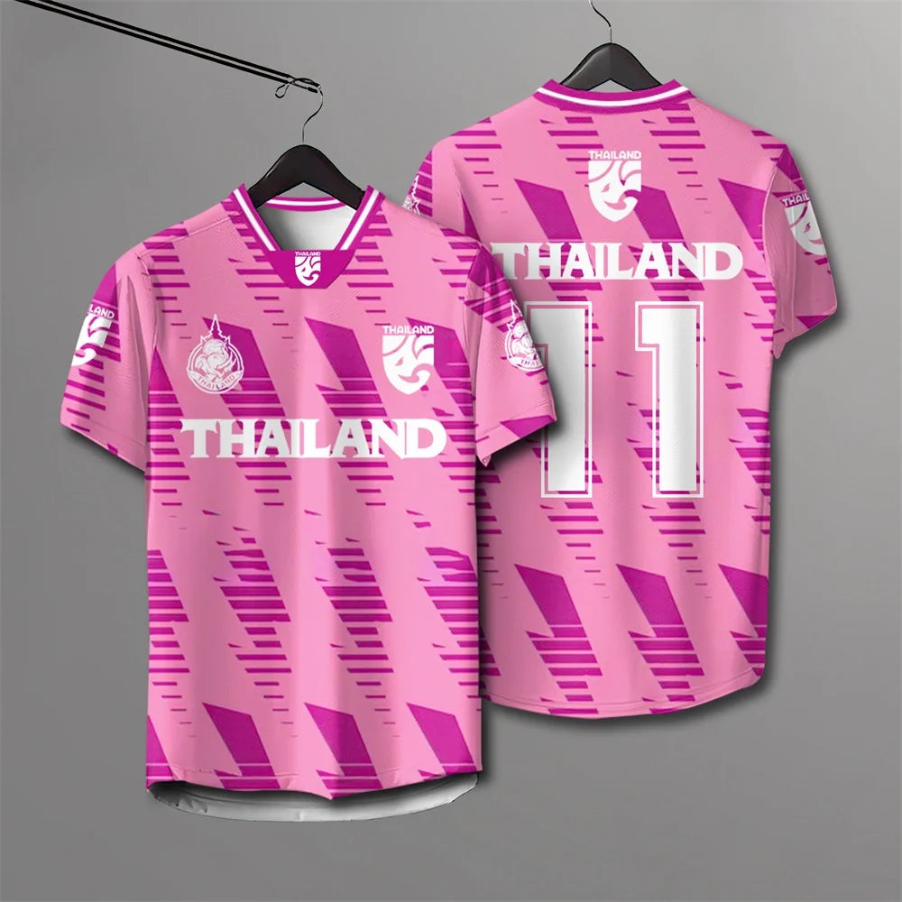 Thailand 3D Printed Short Sleeved Summer Street T-shirt Men's Breathable T-shirt Lightweight And Comfortable Short Sleeved Tops