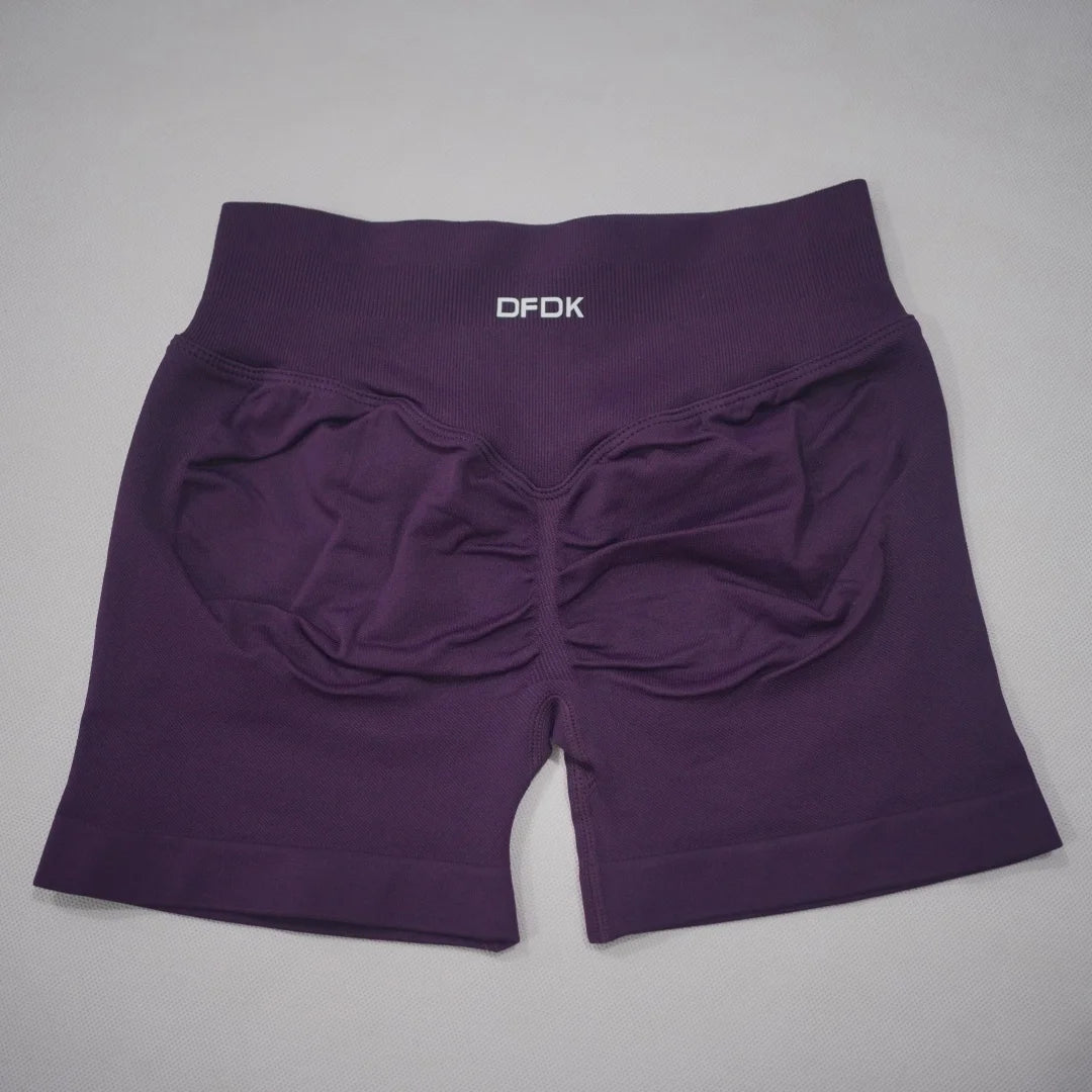 DFDK 2026 New Women Scrunch Butt Yoga Shorts High Waist Hip Lifting Push Up Squat Proof Sports Shorts Gym Workout Running Fitnes