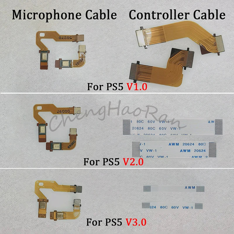1Set Microphone Flex Cable For PS5 BDM-010 020 030 Handle Inner Mic Ribbon Cables For PS5 V1 V2 V3 Gamepad Controller Flat Cable