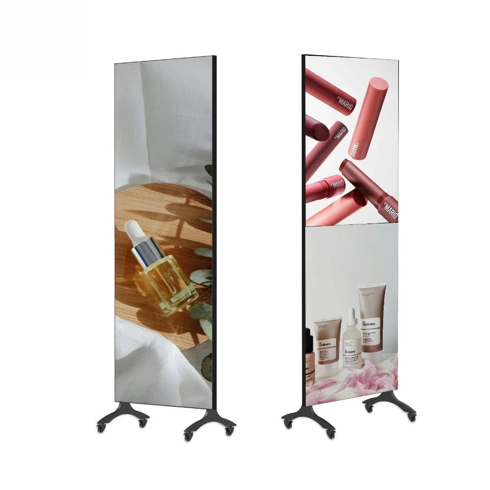ZDHQ ultra-thin full-view indoor digital advertising LED display with 1-year warranty, suitable for retail mall promotions