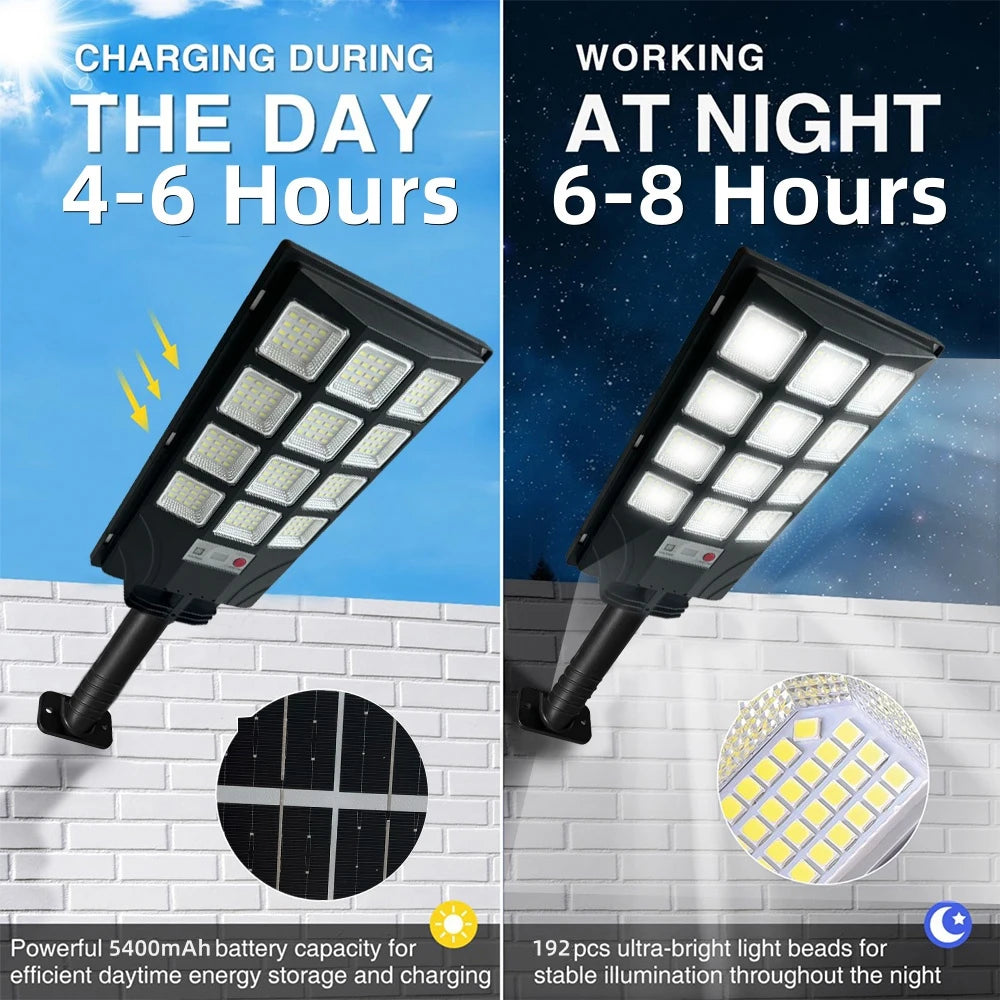 2X 3000LM Super Powerful LED Solar Light Outdoor IP65 Motion Sensor Super Bright Outdoor Solar Wall Lamp Garden Street Spotlight
