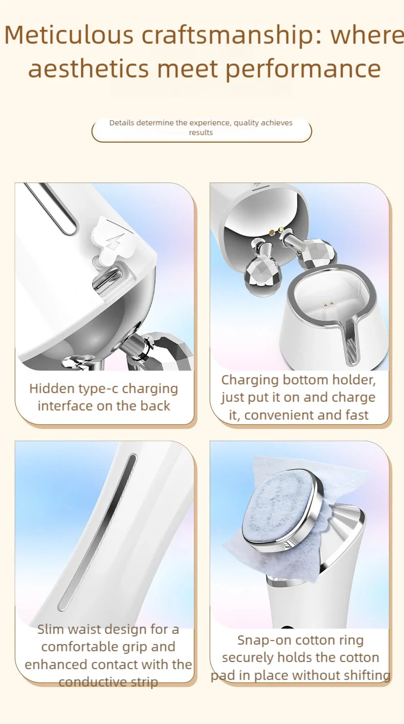 EMS Facial Micro-current Beauty Instrument 6Mode Eye Face Lift 3D Roller Massager 3 Colour LED Skin Tighten Massage Beauty Devic