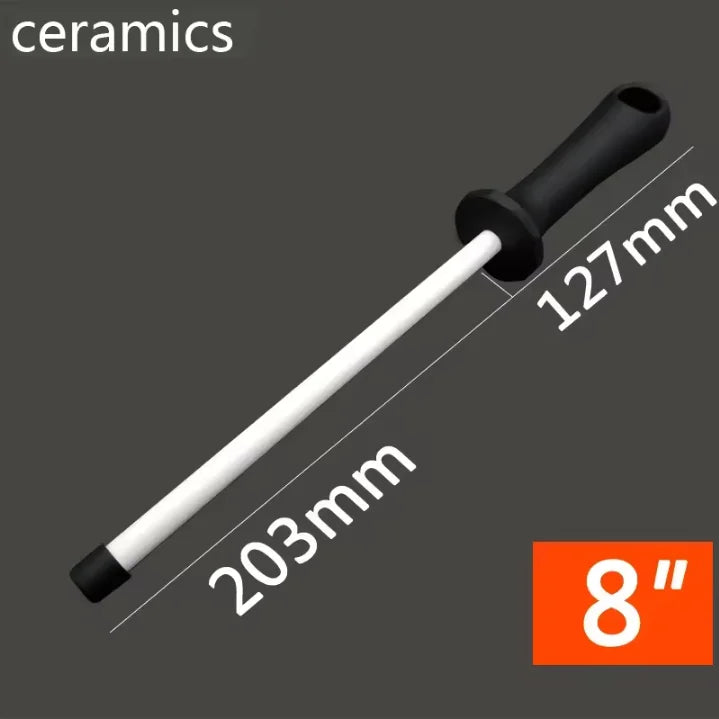 Diamond Sharpening Rod Tungsten Steel Carbon Steel  Kitchen Gadgets Slaughterhouse Butcher Ceramic Household Knife Sharpener
