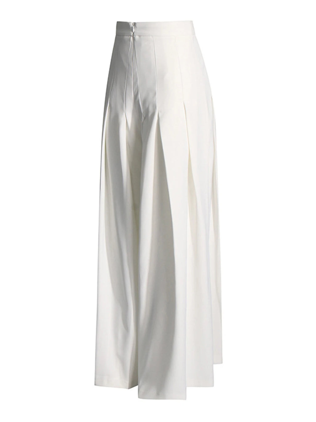 High Quality Summer New White Slim Set 2026 Sexy Short Sleeved Pleated Top+High Waisted Wide Leg Pants Party 2 Two-Piece Set