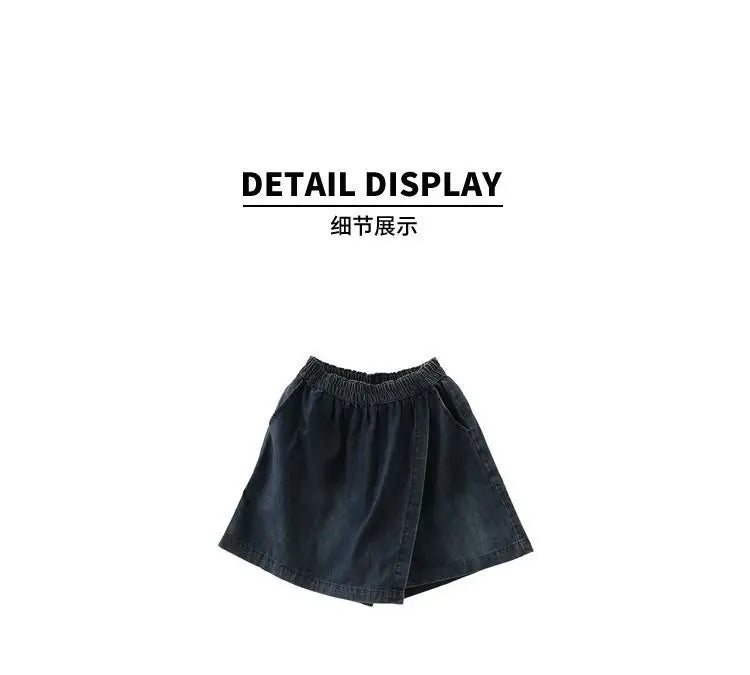 Stylish Elastic-Waist Denim Shorts Women New Summer Collection Loose High Waist Casual Versatile Slimming Skirt Pants