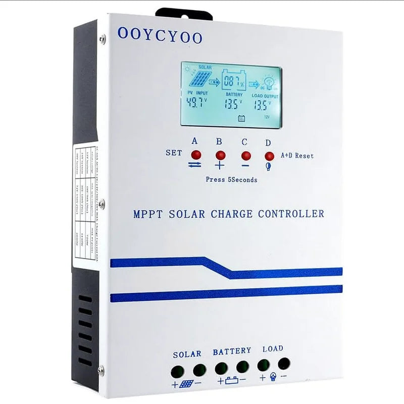 OOYCYOO 60A Solar Charge Controller MPPT 12V 24V 36V 48V Controller 60amp Solar Charge Regulator MPPT