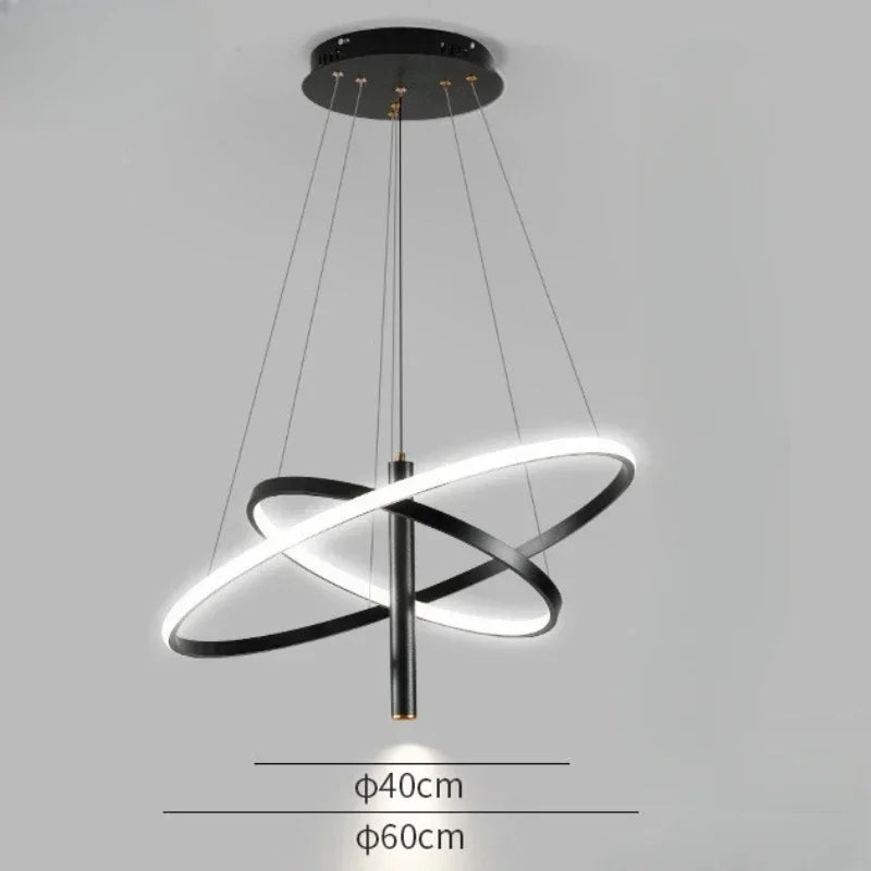 Modern Led Lights Dining Room Decor Chandeliers Simple Ring Living Bedroom Lights Home Indoor Lighting Decorative Pendant Lamps