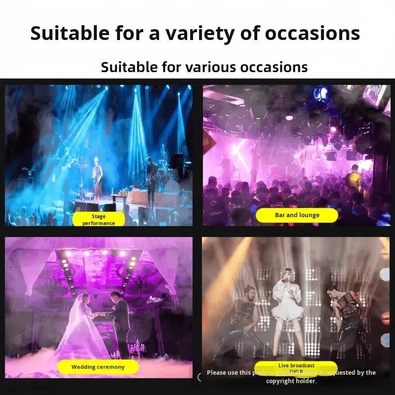 LED DMX512 Remote Control Electric 2000W Fog & Bubble Machine Double Wheel Smoke Bar KTV Hole Performance Special Effects Blower