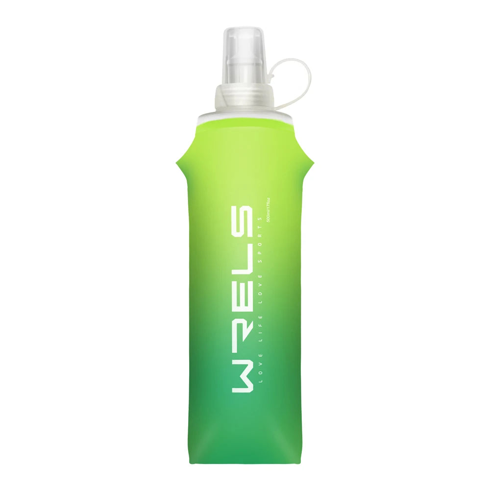 1pc Colorful Gradient Color Outdoor Convenient Folding Water Bottle for Cycling,Camping,Hiking,Running,Fitness,Travel