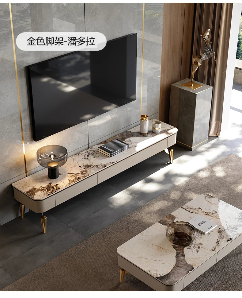 Modern Italian Tv Stands Design Drawers Style Premium Tv Table Luxury Trendy Elegant Muebles Para Hogar Living Room Furniture
