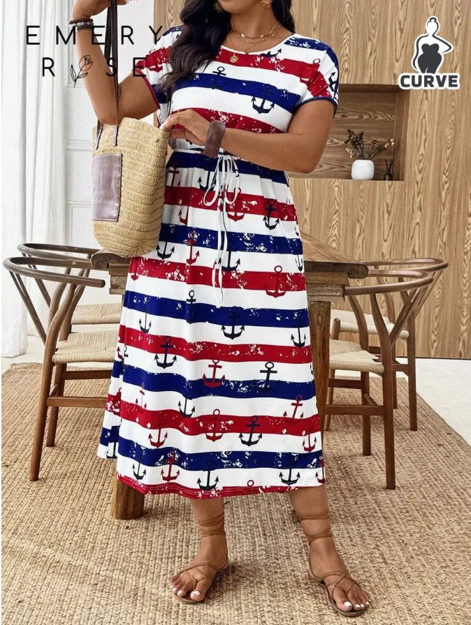 Women's Casual Summer Dress Sleeveless Loose Fit Round Neck Pullover Mid Length 3D Print for Women Beach Camping Hiking Outfit