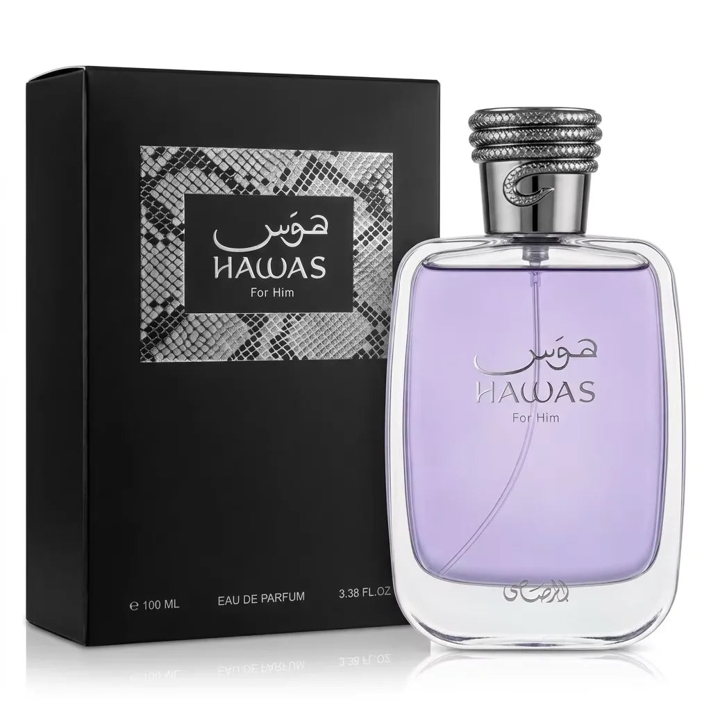 Rasasi Hawas Ice Verde Thunder Lava Gold Kobra Men Perfume Long Lasting Eau de Parfum Spray Masculine Scent Fragrance