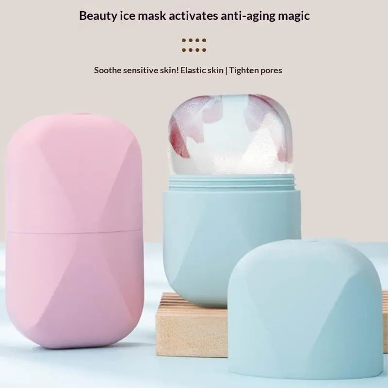 Face Lifting Facial Massager  Portable Silicone Ice Roller For Face Beauty Skin Care Tools Reusable  Trays Eyes And Neck