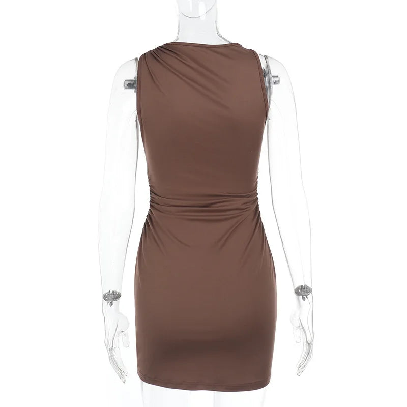 Women Sexy Slim Fit Bodycon Dress Summer New Solid Hot Girl Party Dress Custom