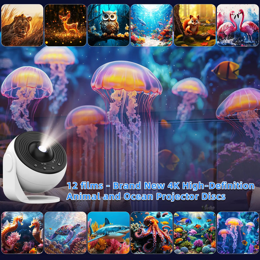 Galaxy Projector PRO Night Light 25 Projection 4K Patterns Planetarium Lamp For Kids Bedroom Valentines Day Gift Wedding