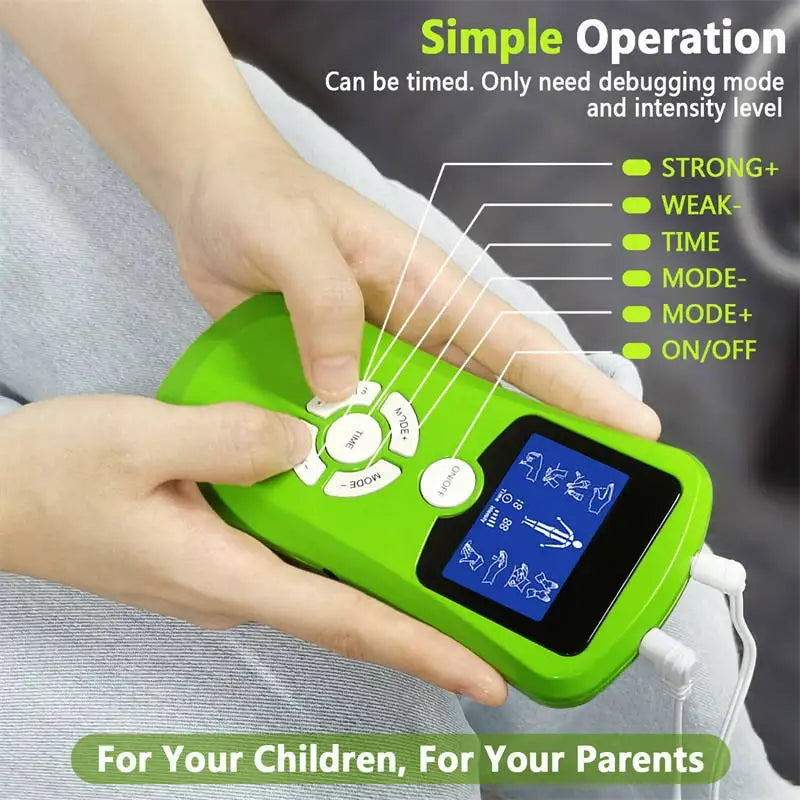 8-mode Full Body Massager Electric Muscle Stimulator Acupuncture Low Frequency Pulse Vibration Massage Relax Muscle Anti-fatigue