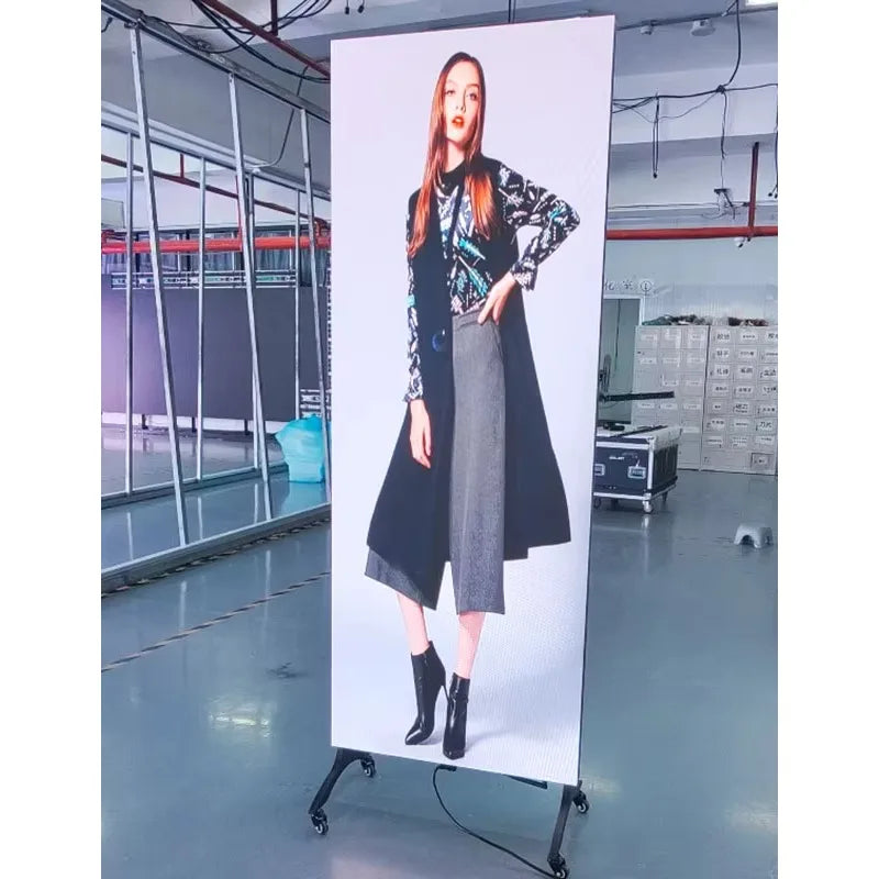 Shopping mall advertising indoor module mobile panel Led poster display double-sided digital signage totem video wall