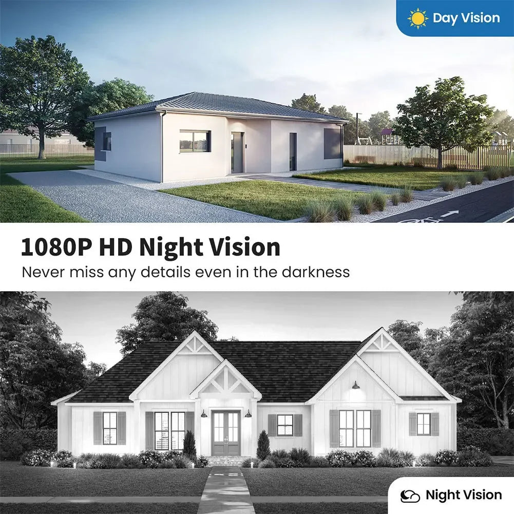 1080P Video Doorbell Camera 2-Ways Audio Wireless Doorbell WiFi Smart Door Bell Night Vision Intercom Doorbell Home Door Bells
