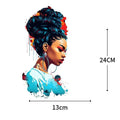 Fashionable Black Girl Heat Transfer Printed Stickers DIY Women's T-shirt Sweatshirt Decoration Heat Transfer Personalized Print