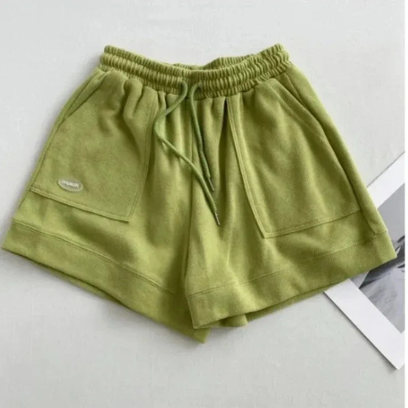Women's Comfortable Loose Wide-legged Drawstring A Pants Slim Waist Slim Fit Casual Home Versatile Sports Shorts New