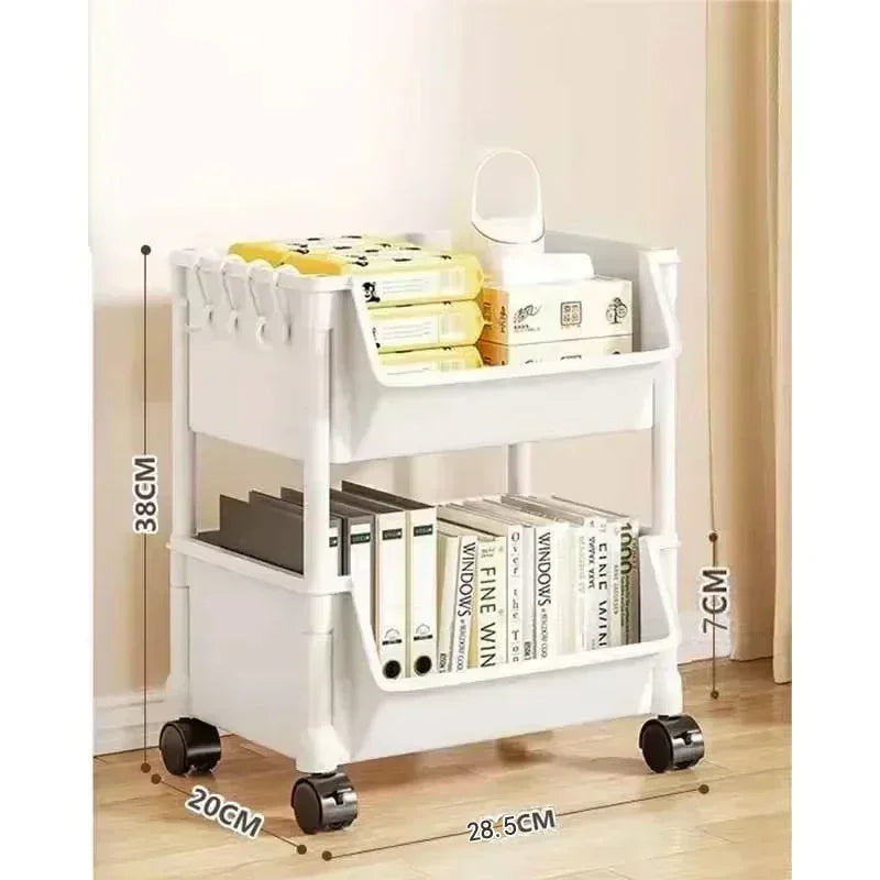 Home Trolley Bookshelf Kitchen Storage Rack Kitchen Corner Narrow Slit Storage Cabinet Bathroom Living Room Storage Rack