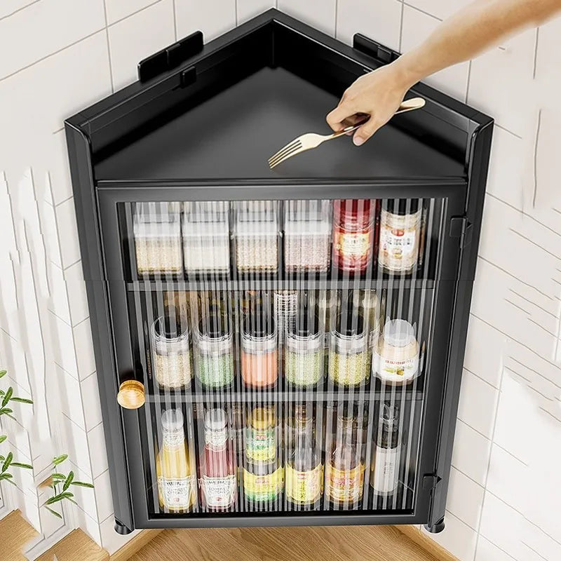 Corner Organizer Shelf Kitchen Angle Shelves Aesthetic Wall Storage Rack Multifunctional Floating Racks Kitchen Organization