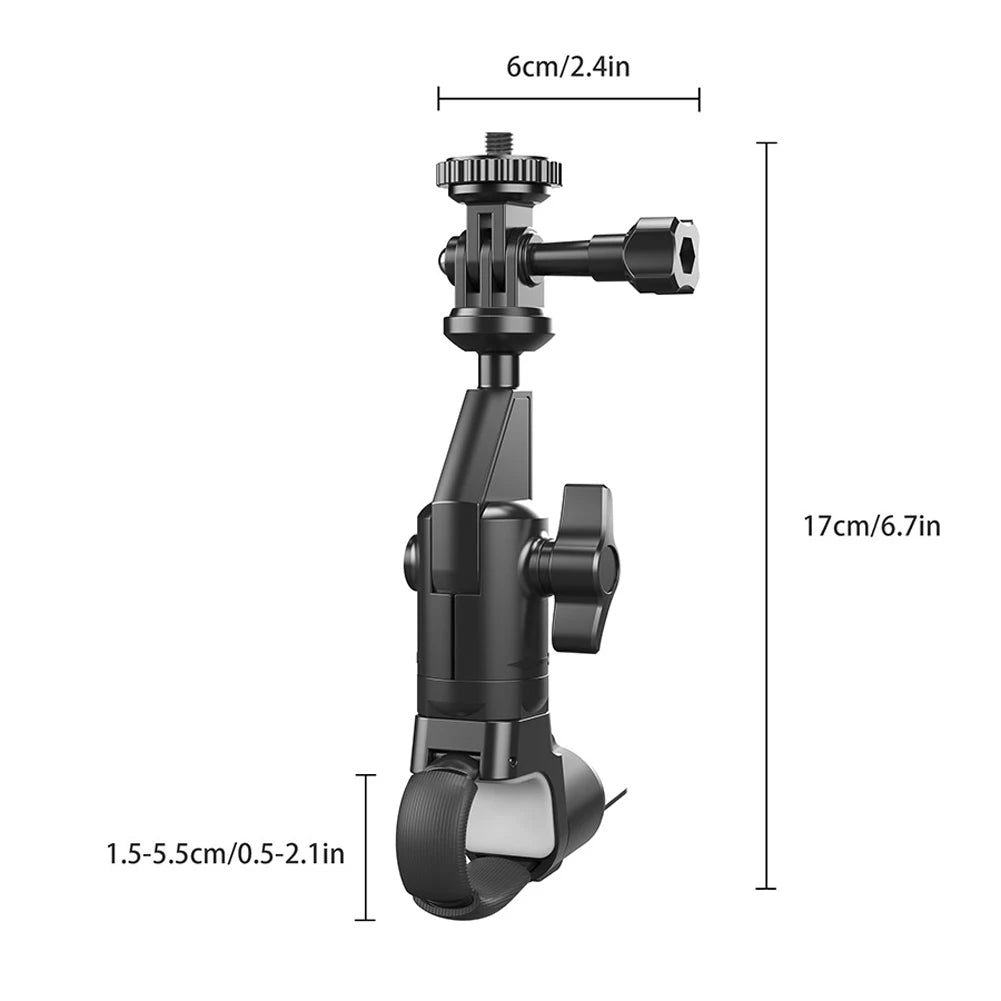 Motorcycle Bicycle Holder 360 Rotating Bike Handlebar Mount Bracket for Insta 360 X4 X5 Go Pro 12 11 DJI Action Camera Accessory