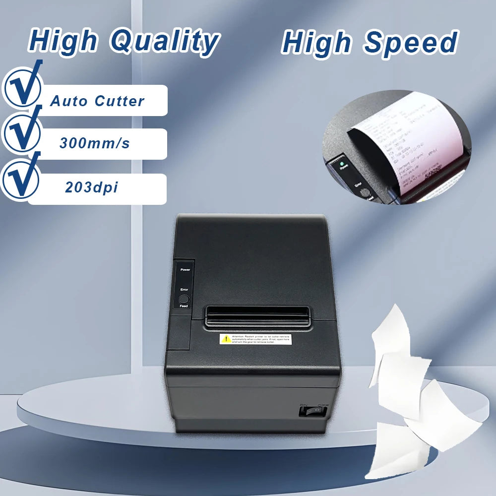 Hot Sale 80mm Thermal POS Receipt Barcode QR Code Printer for Retail Bill Invoice Printing Machine with Cash Drawer