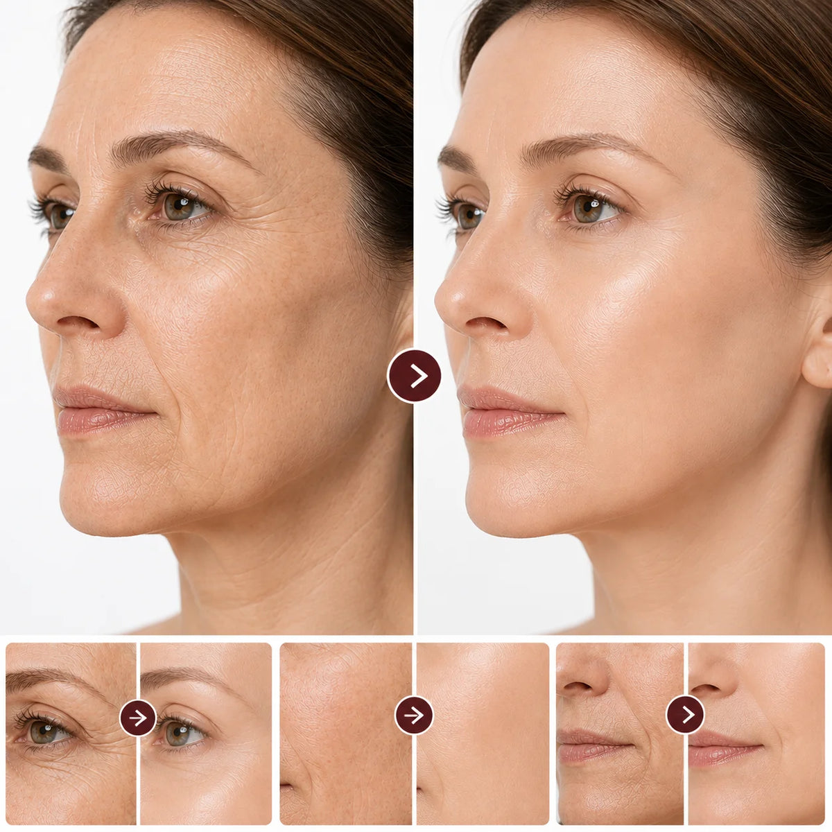 5PCS EGF Peptide NAD+ Firming Serum with Collagen, Intensive Hydrating Face Serum for Firmer, Smoother & Plumper-Looking Skin 30