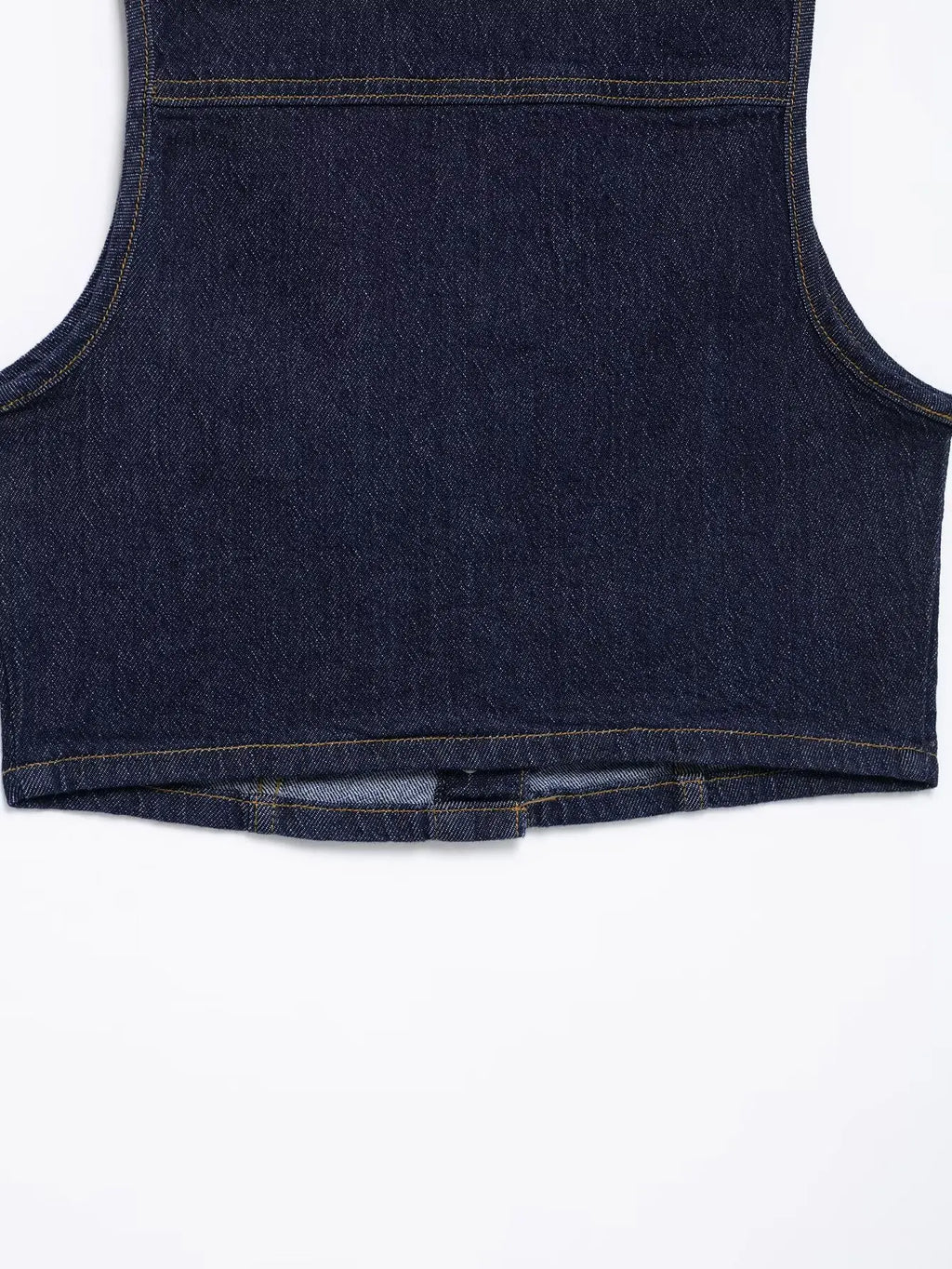 HH Women Turn-down Collar Single-breasted Sleeveless Denim Vest Top+High Waist Pocket Zipper Belt Flared Jeans 2 Piece Set