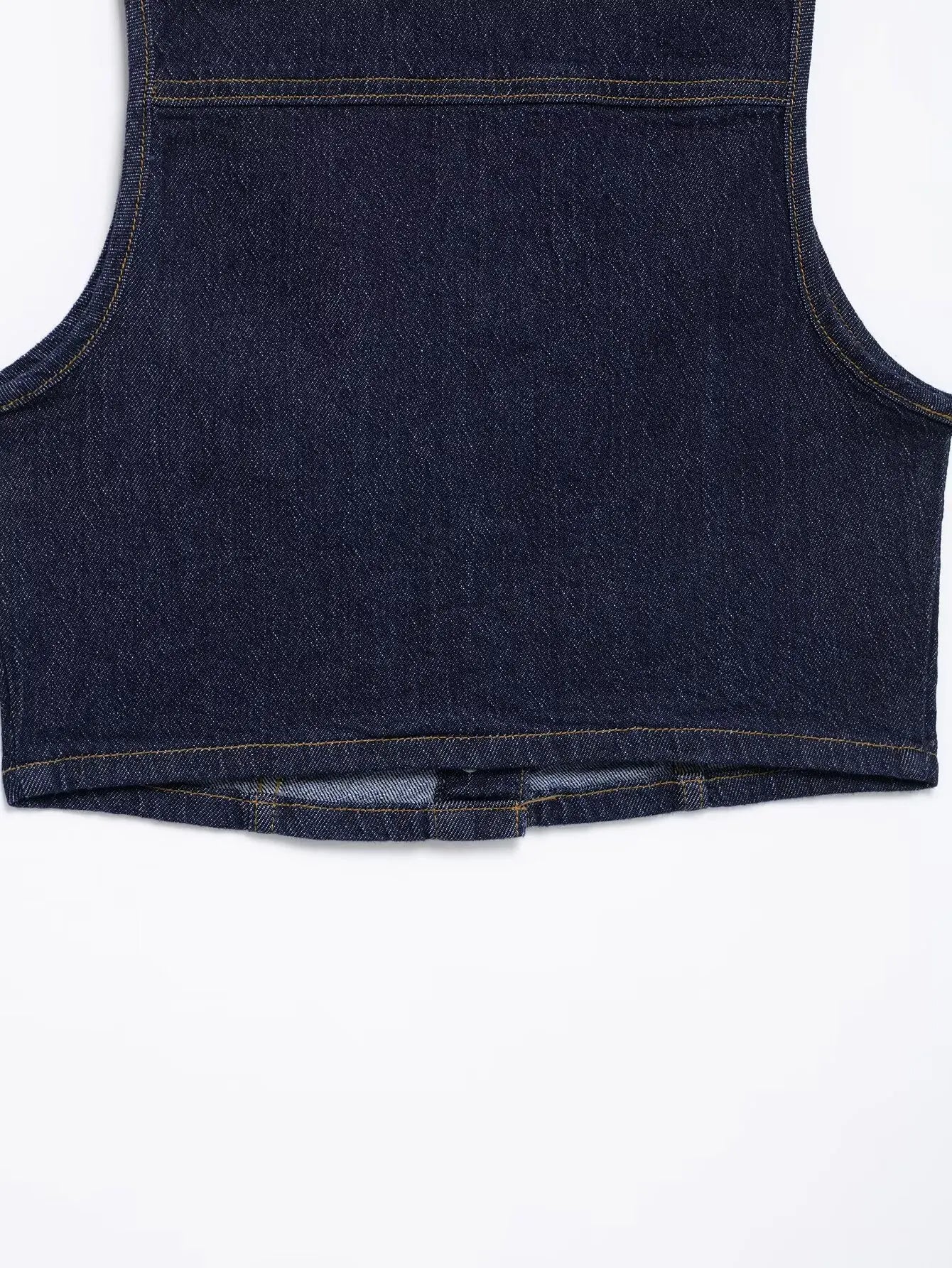 HH Women Turn-down Collar Single-breasted Sleeveless Denim Vest Top+High Waist Pocket Zipper Belt Flared Jeans 2 Piece Set