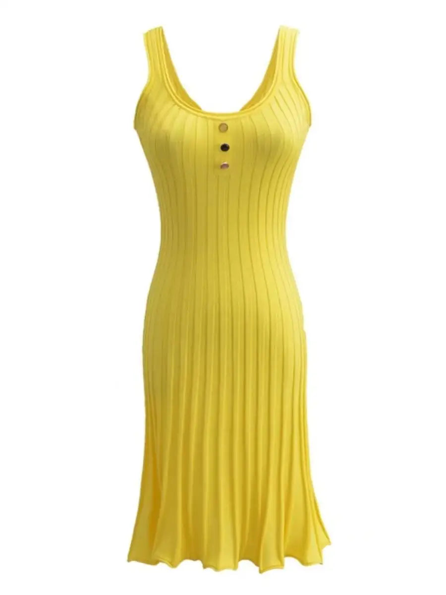 2026 Summer New Women's Square Neck High Waist Suspender Dress, Fashionable Casual Vacation Style, Waist Pockets, A-line Skirt