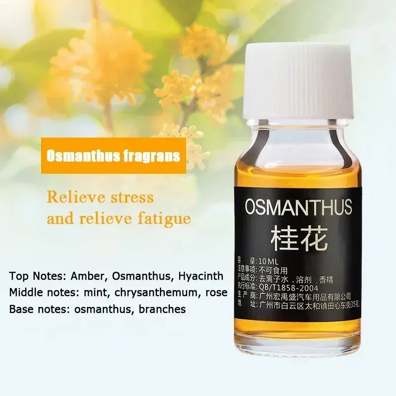 10ml Car Perfume Refill Air Freshener Natural Plant Essential Oil Aroma Diffuser Fragrance Humidifier Essential Oil Freshener
