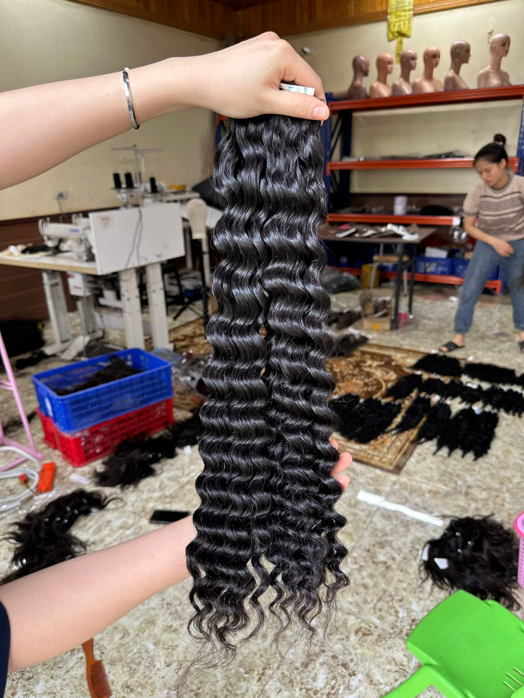SHINHAIR Wholesale Vietnamese Raw Virgin Extensions Cheap 12A Deep Curly Human Hair Bundles for Black Women