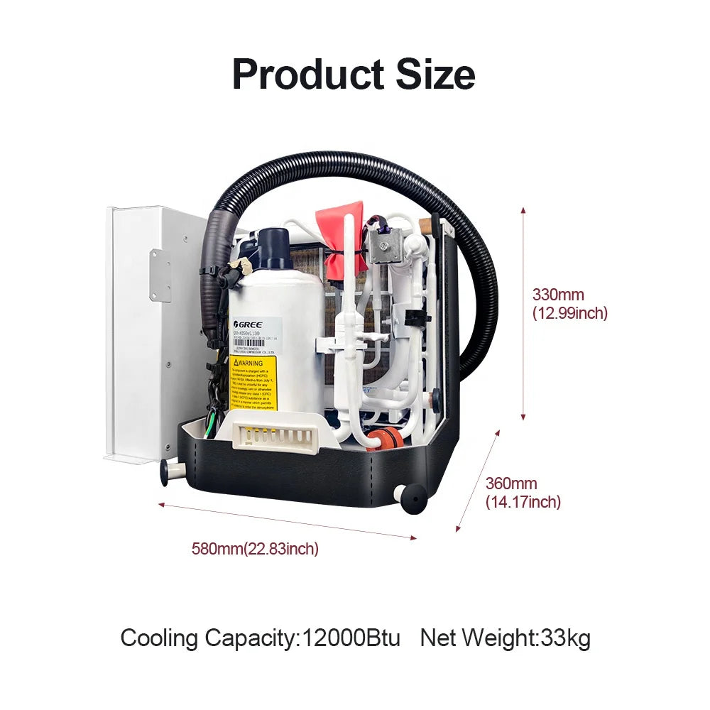 Gree 5000Btu-36000Btu Marine Air Conditioner 220V 110V 50/60Hz Boat Sea Water Cooled Central Air Conditioning Condensing Unit