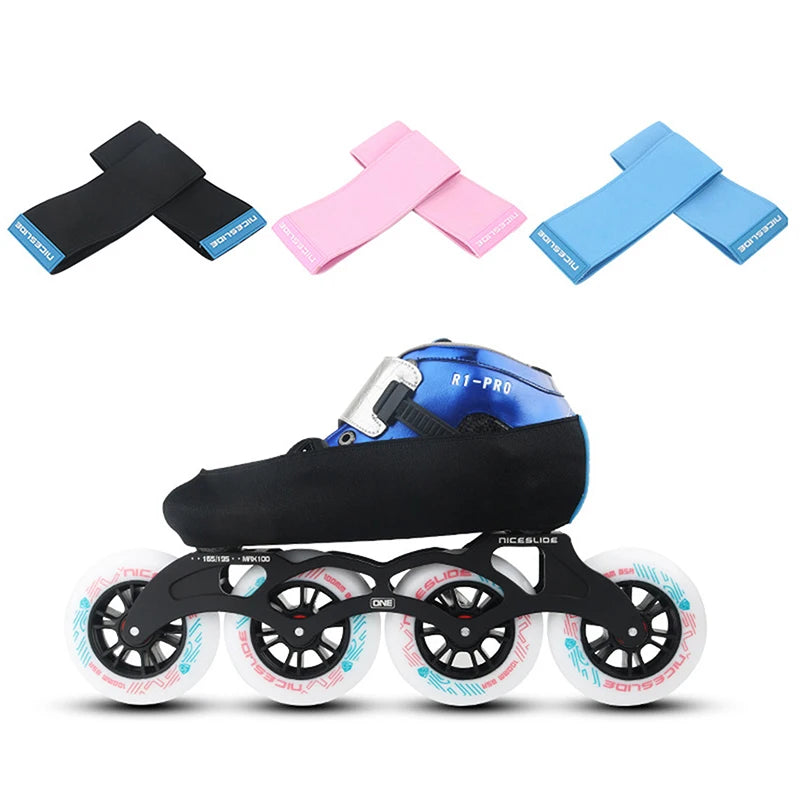 New 1Pair Roller Skating Shoes Wear Resistant Cover Flat Flower Shoes Ice Knife Shoes Protective Cover Carbon Fiber Shoe Covers