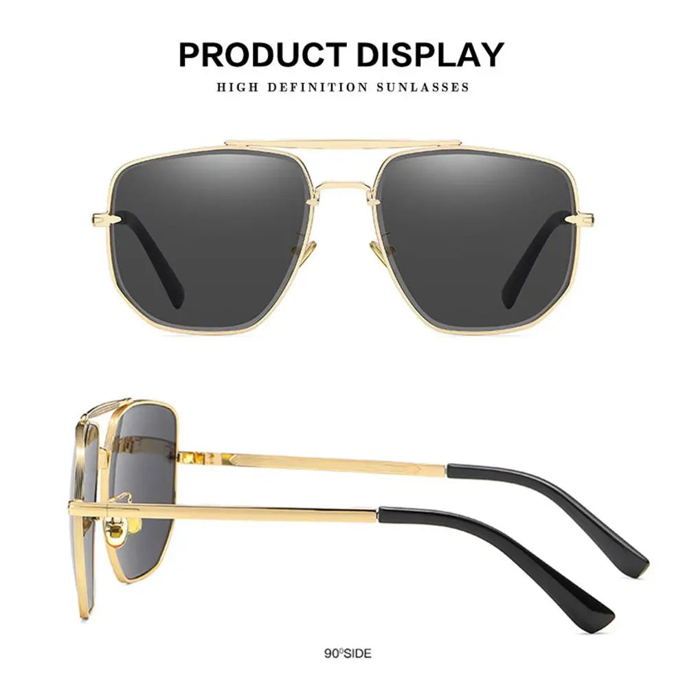 Retro Metal Frame Sun Glasses Driving Polygon Sunglasses Sun Glasses Polarized Sunglasses for Men Men's Shades