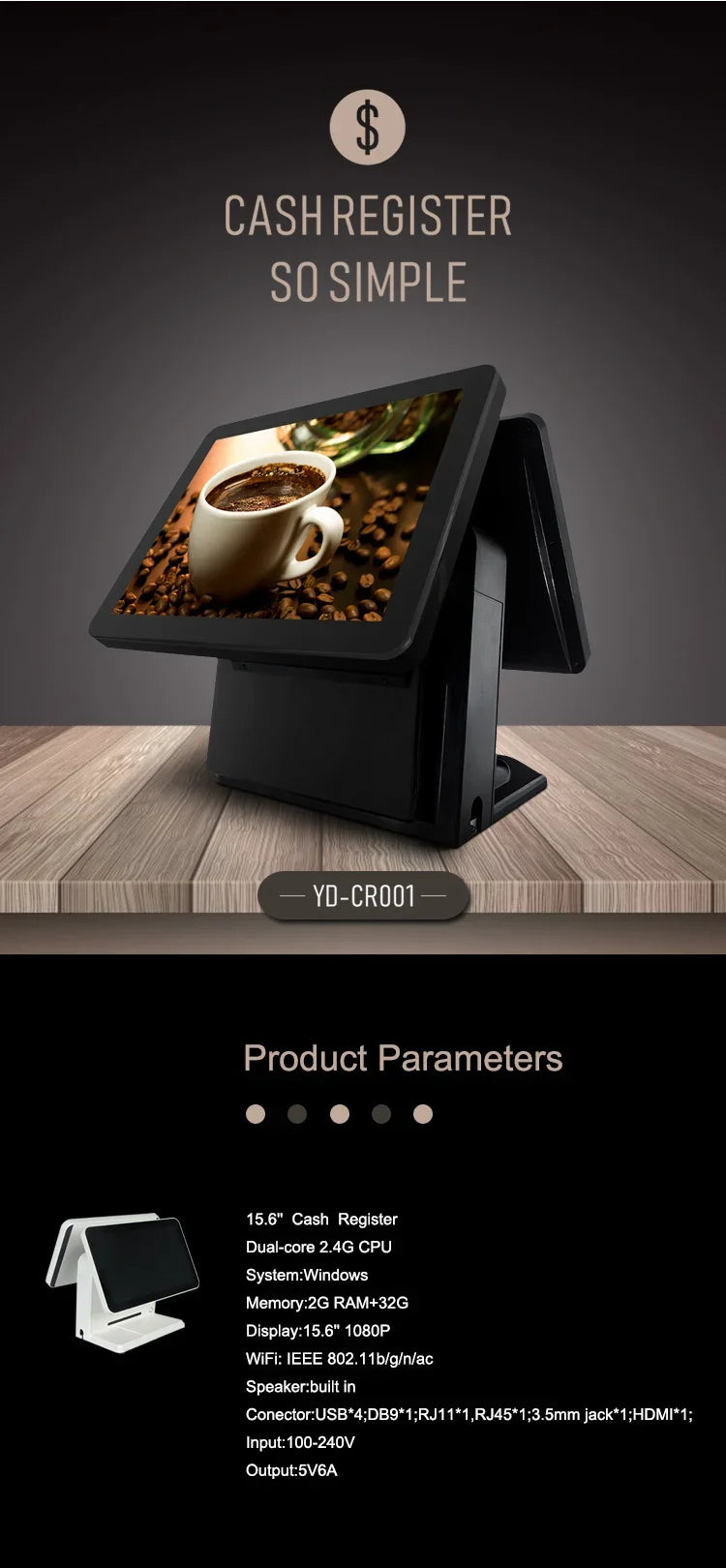 2026/Wholesale POS System Set PC Windows Cash Register Restaurant