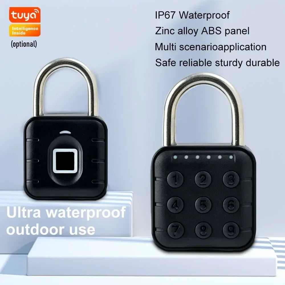 IP67 Waterproof Fingerprint Door Lock Button Cabinet Lock Gym Wardrobe Door Tuya Smart Password Padlock Electronic Door Lock