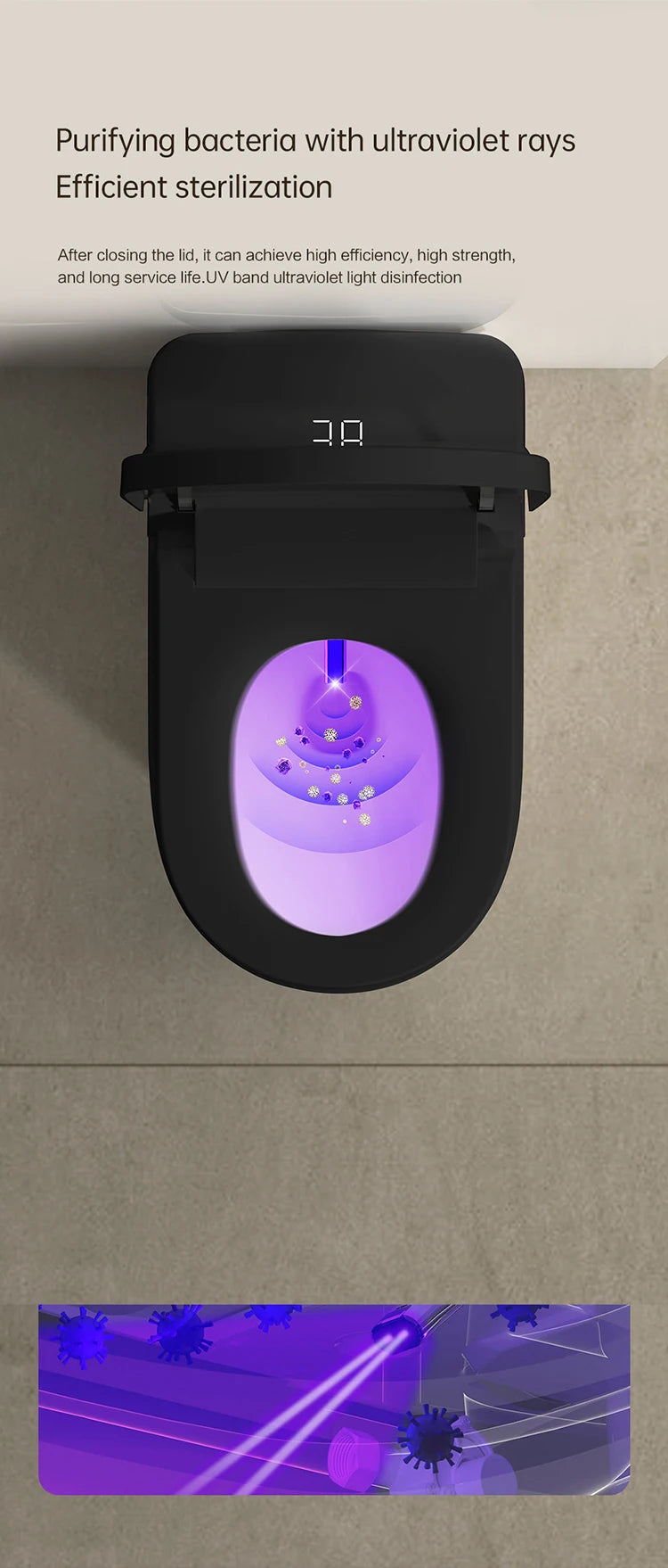 Modern Luxury Auto Sensor Flush European Bathroom Ceramic Automatic Wc Black Smart Toilet