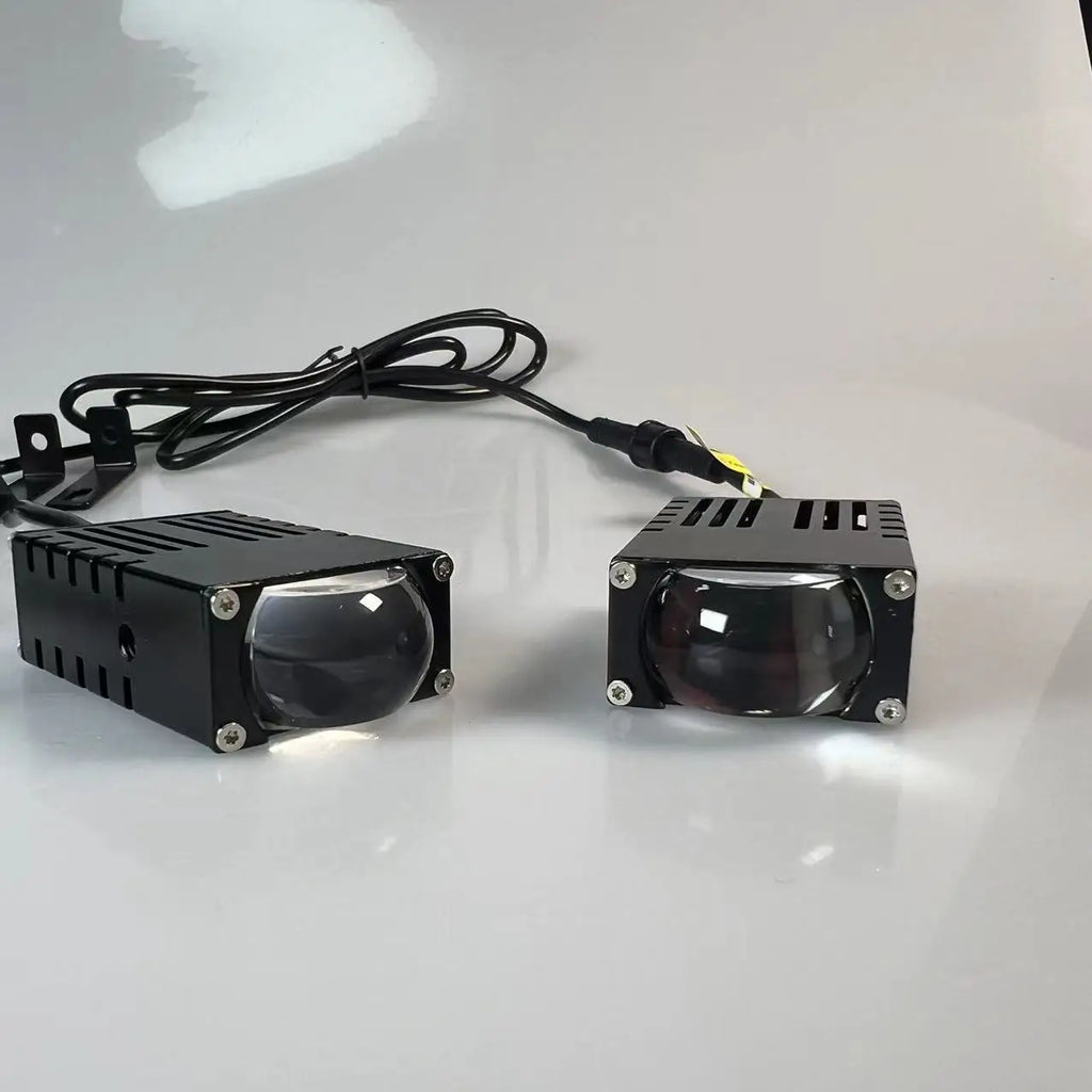 Dual Color LED Grille Light Car Motorcycle Waterproof Modified Auxiliary Spotlight Headlight
