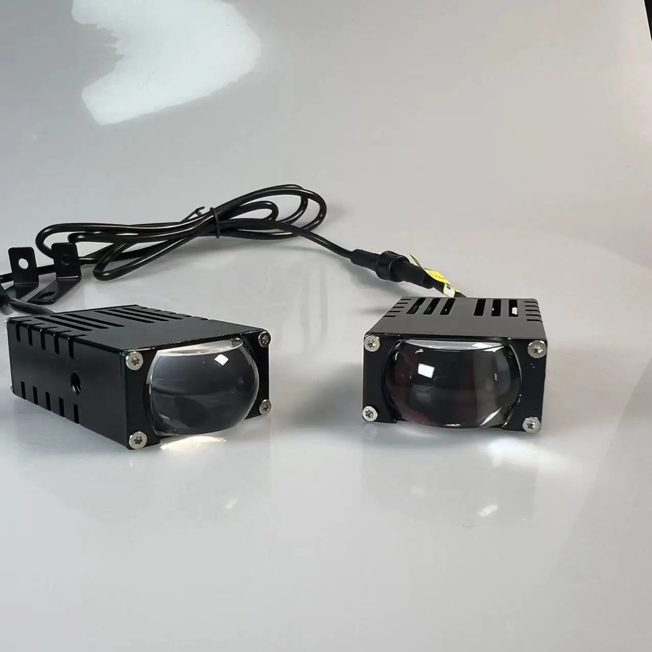 Dual Color LED Grille Light Car Motorcycle Waterproof Modified Auxiliary Spotlight Headlight